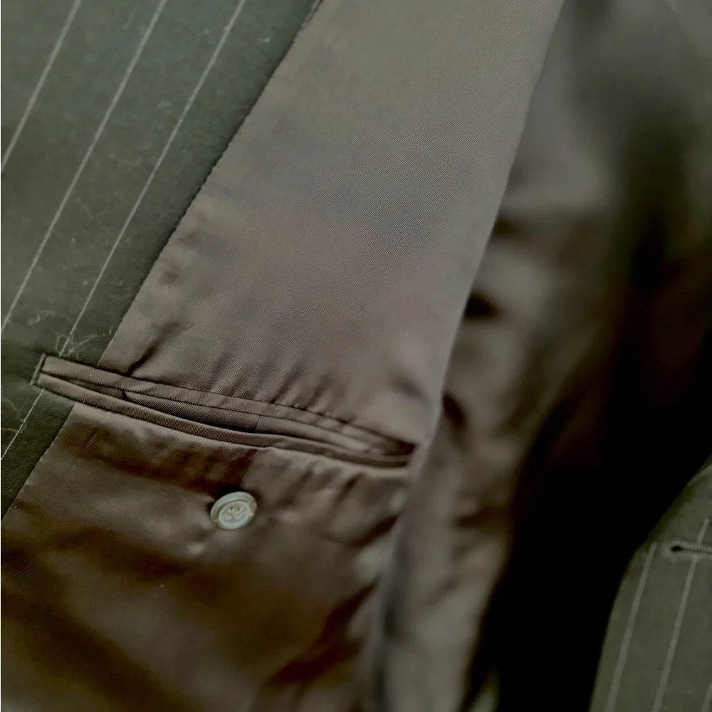 NEW CHAPS by RALPH LAUREN BLACK 100% WOOL BLAZER CLASSIC STYLE LINED SZ 44 L